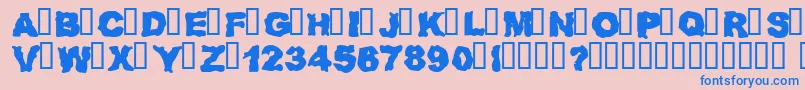 Weitere Informationen zur Rednz-Schriftart Rednz-Schriftart – Blaue Schriften auf rosa Hintergrund