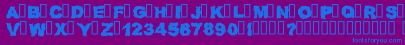 Rednz Font – Blue Fonts on Purple Background