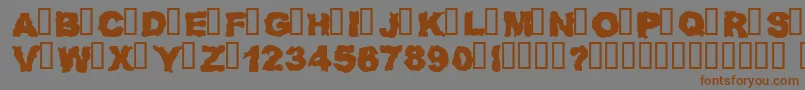 Rednz Font – Brown Fonts on Gray Background
