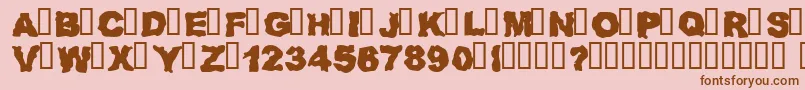 Rednz-fontti – ruskeat fontit vaaleanpunaisella taustalla