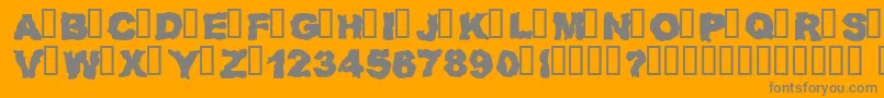 Rednz-Schriftart – Graue Schriften auf orangefarbenem Hintergrund