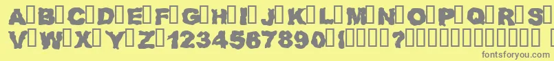 Rednz Font – Gray Fonts on Yellow Background