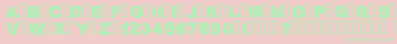 Rednz Font – Green Fonts on Pink Background