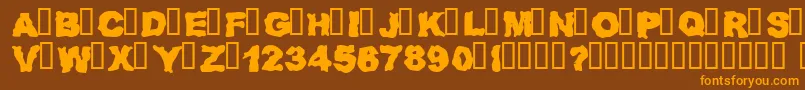 Rednz Font – Orange Fonts on Brown Background