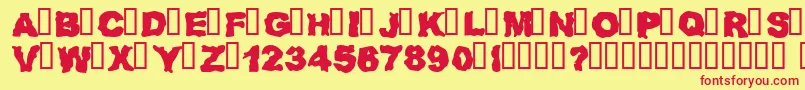 Rednz Font – Red Fonts on Yellow Background