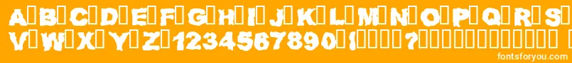 Rednz Font – White Fonts on Orange Background