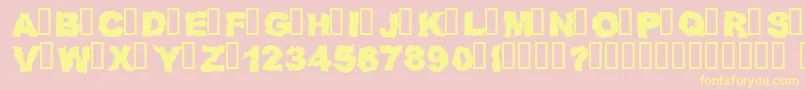 Rednz Font – Yellow Fonts on Pink Background
