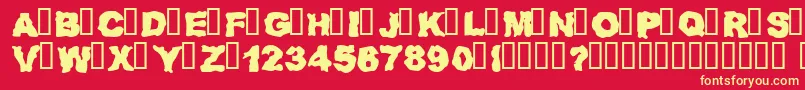Шрифт Rednz – жёлтые шрифты на красном фоне