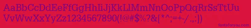 Urwegyptiennetextnar Font – Purple Fonts on Red Background