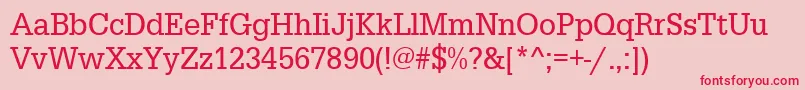 Urwegyptiennetextnar Font – Red Fonts on Pink Background