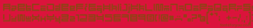 EliotType Font – Brown Fonts on Red Background