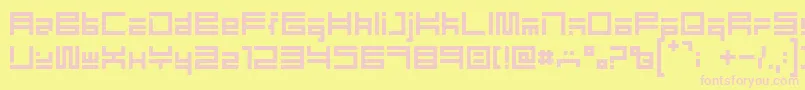 EliotType Font – Pink Fonts on Yellow Background