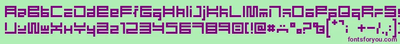 Шрифт EliotType – фиолетовые шрифты на зелёном фоне