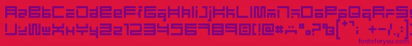フォントEliotType – 赤い背景に紫のフォント