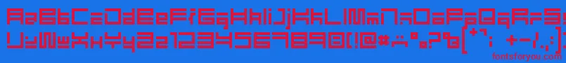 Шрифт EliotType – красные шрифты на синем фоне