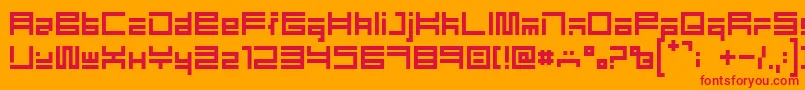 EliotType Font – Red Fonts on Orange Background