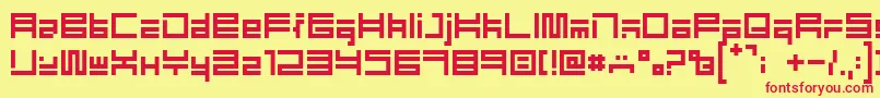 EliotType Font – Red Fonts on Yellow Background