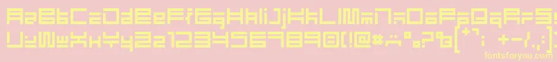 EliotType Font – Yellow Fonts on Pink Background