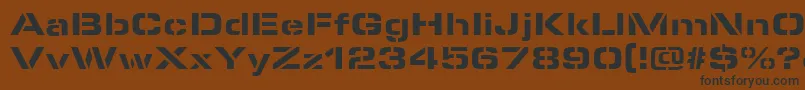 Шрифт MicrostencilBlackRegular – чёрные шрифты на коричневом фоне