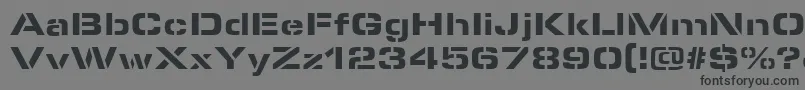 MicrostencilBlackRegular Font – Black Fonts on Gray Background