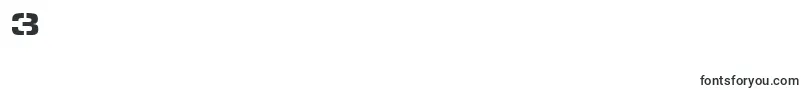 MicrostencilBlackRegular-Schriftart – Schriften für die Ziffer 3