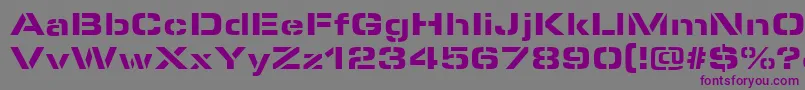 MicrostencilBlackRegular Font – Purple Fonts on Gray Background