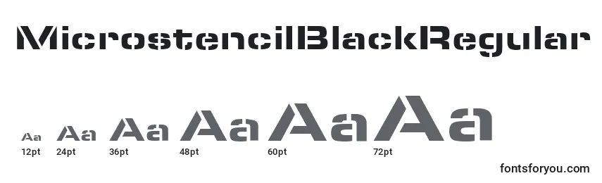 Размеры шрифта MicrostencilBlackRegular