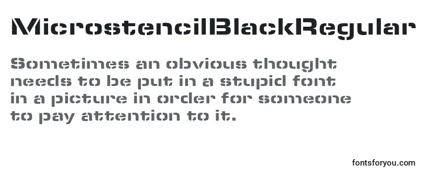 Review of the MicrostencilBlackRegular Font