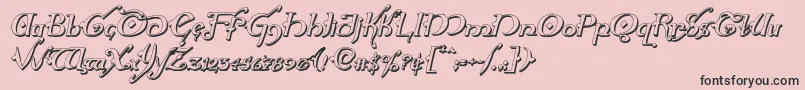 Hollyjingle3Dital-Schriftart – Schwarze Schriften auf rosa Hintergrund