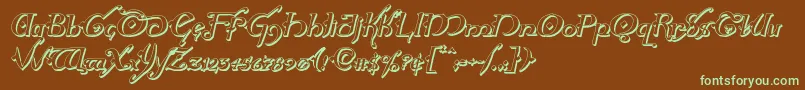 Hollyjingle3Dital Font – Green Fonts on Brown Background