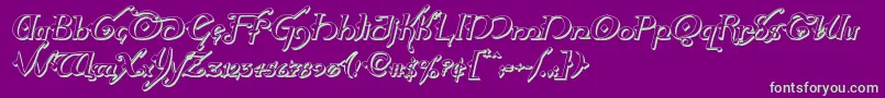 Hollyjingle3Dital Font – Green Fonts on Purple Background