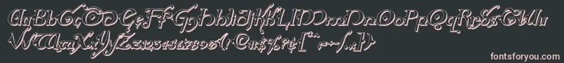 Hollyjingle3Dital Font – Pink Fonts on Black Background