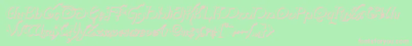 Hollyjingle3Dital Font – Pink Fonts on Green Background