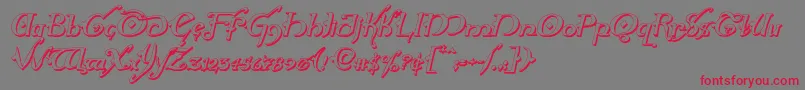 Hollyjingle3Dital Font – Red Fonts on Gray Background