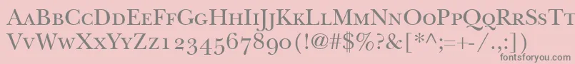 ItcNewBaskervilleSmallCapsOldStyleFigures Font – Gray Fonts on Pink Background