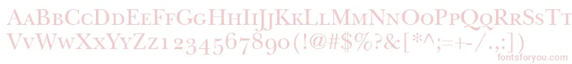 ItcNewBaskervilleSmallCapsOldStyleFigures Font – Pink Fonts on White Background