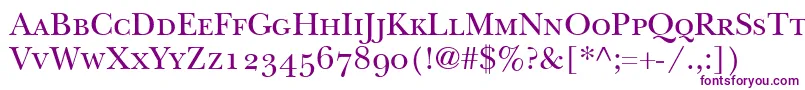 ItcNewBaskervilleSmallCapsOldStyleFigures Font – Purple Fonts on White Background