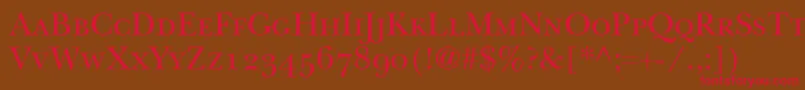 ItcNewBaskervilleSmallCapsOldStyleFigures Font – Red Fonts on Brown Background