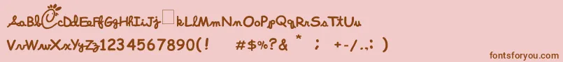 ChickFoolA Font – Brown Fonts on Pink Background