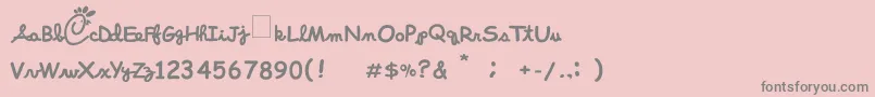 ChickFoolA Font – Gray Fonts on Pink Background