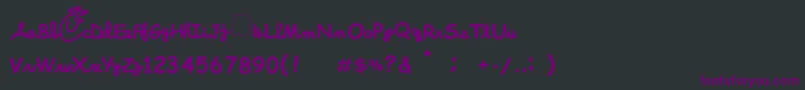 ChickFoolA Font – Purple Fonts on Black Background