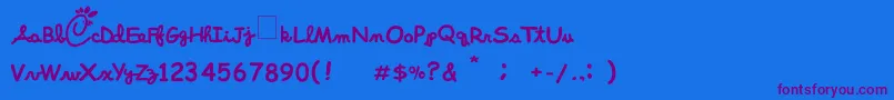 Шрифт ChickFoolA – фиолетовые шрифты на синем фоне