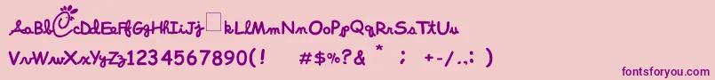 ChickFoolA Font – Purple Fonts on Pink Background