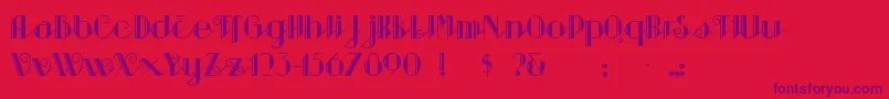 Sarsapar Font – Purple Fonts on Red Background