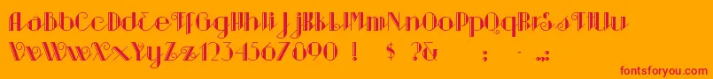 Sarsapar Font – Red Fonts on Orange Background