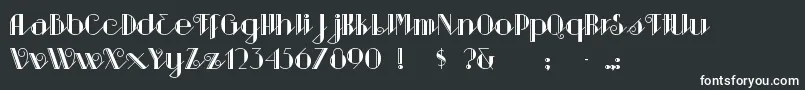 Sarsapar Font – White Fonts on Black Background