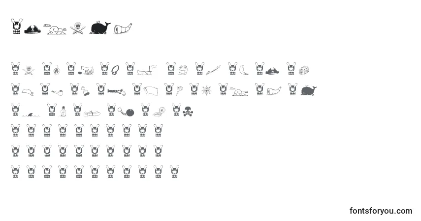 Czcionka Pirats – alfabet, cyfry, specjalne znaki