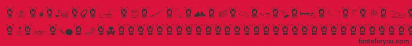 Pirats Font – Black Fonts on Red Background