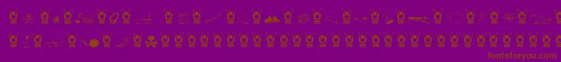 Pirats Font – Brown Fonts on Purple Background