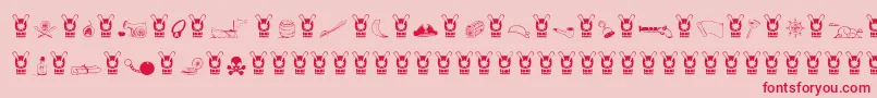 Pirats Font – Red Fonts on Pink Background